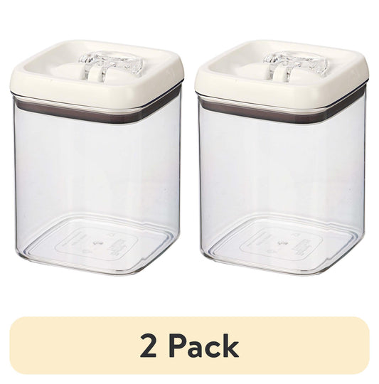 (2 pack) Better Homes & Gardens Canister Pack of 3, Flip-TiteÂ® Square Food Storage Container Set, Made for Pantry Organization and Food Storage
