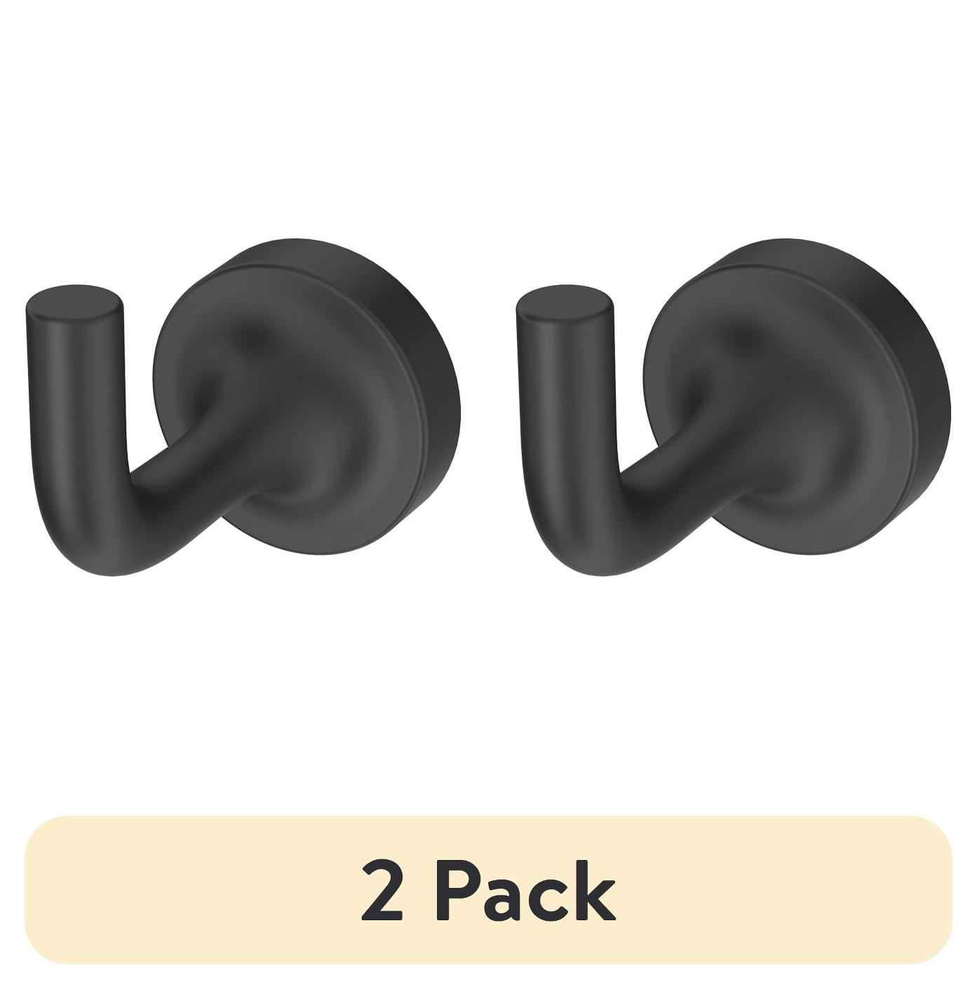(2 pack) Better Homes & Gardens Gancho para Bata de Pared Moderno Limpio 2 pack Negro Mate