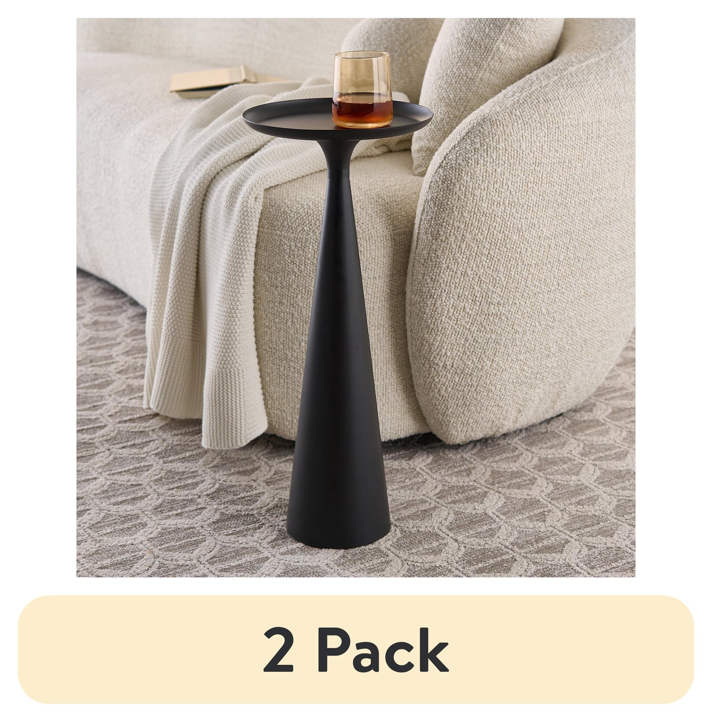 (2 pack) Better Homes & Gardens Truitt Drink Table, Black