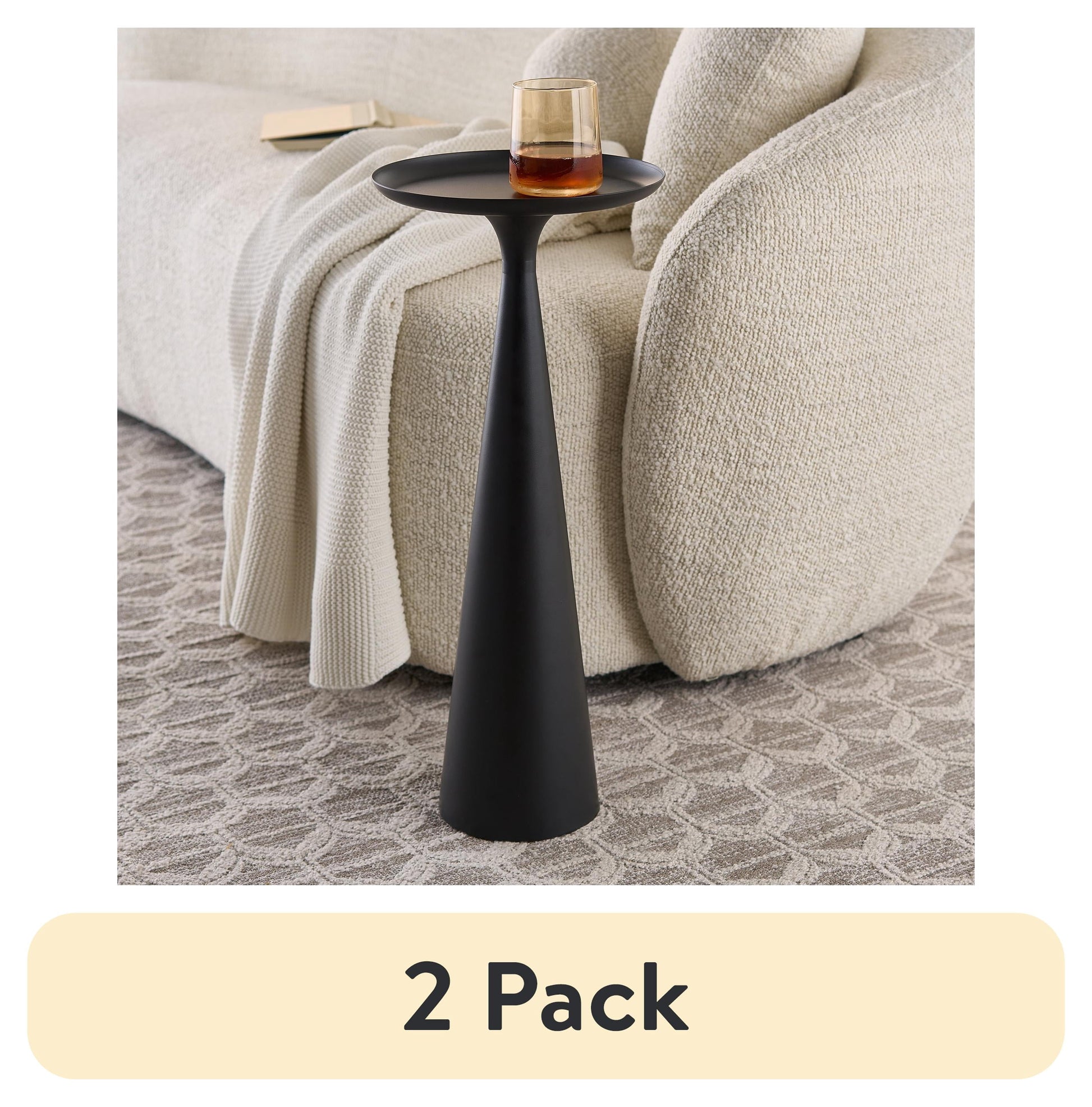 (2 pack) Better Homes & Gardens Truitt Drink Table, Black