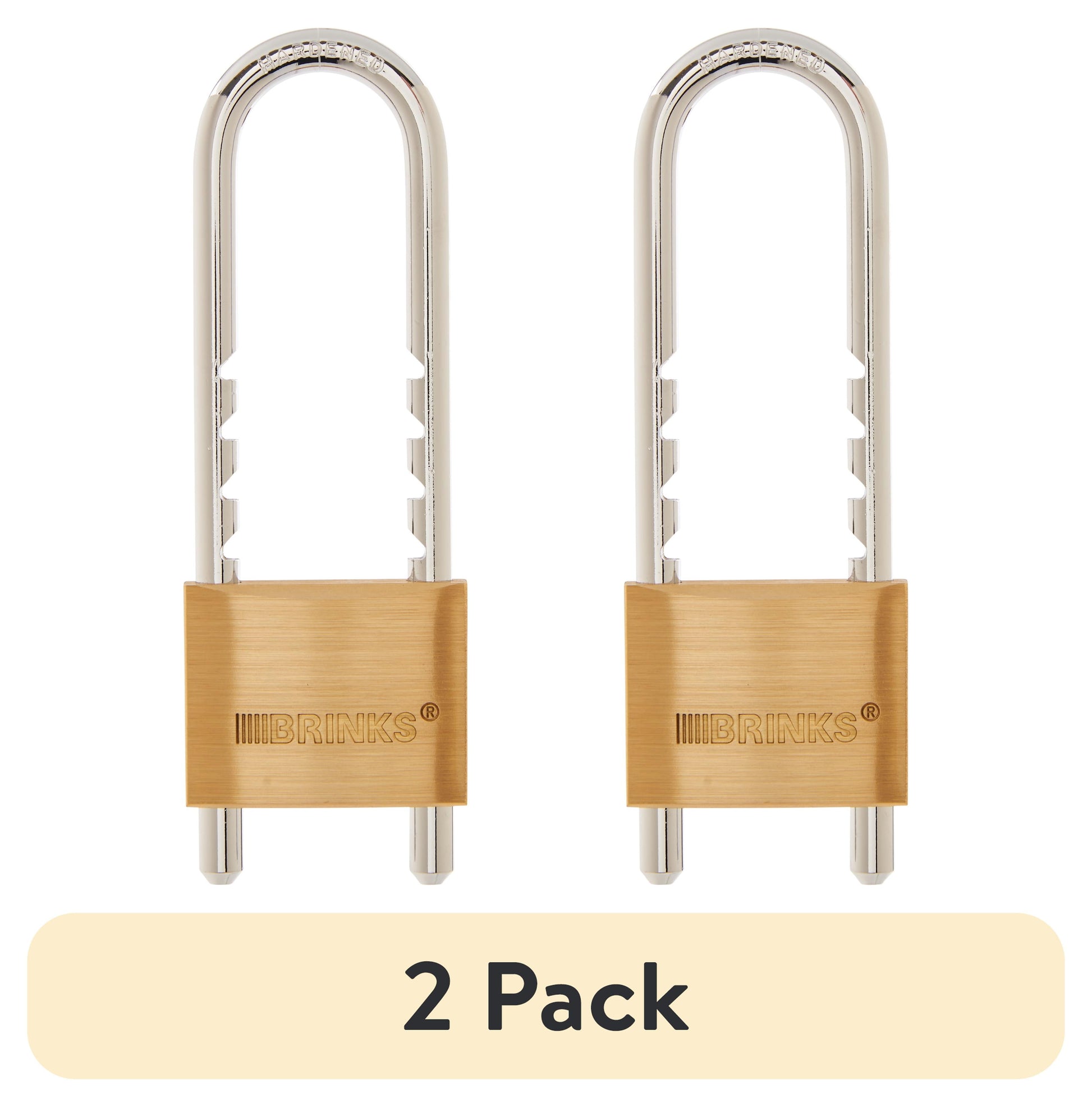 Brinks LatÃ³n Macizo 50mm con Llave Padlock con Grillete Ajustable de 1 7/8in a 4 3/4in