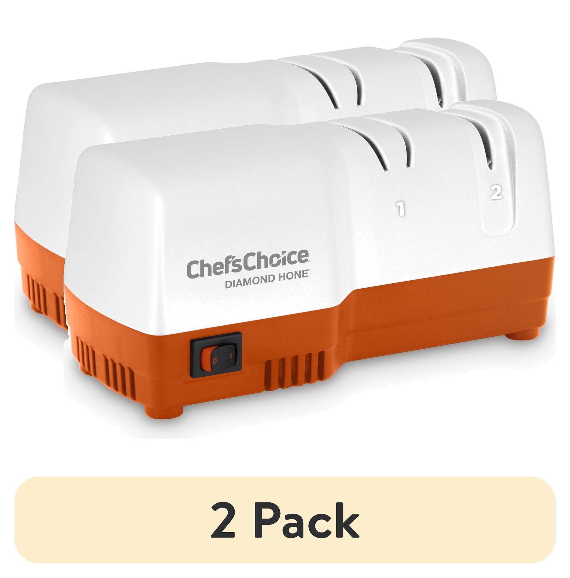 (2 pack) Chef'sChoice Model D202 2-Stage Electric Knife Sharpener, in Orange (SHD202OR11)