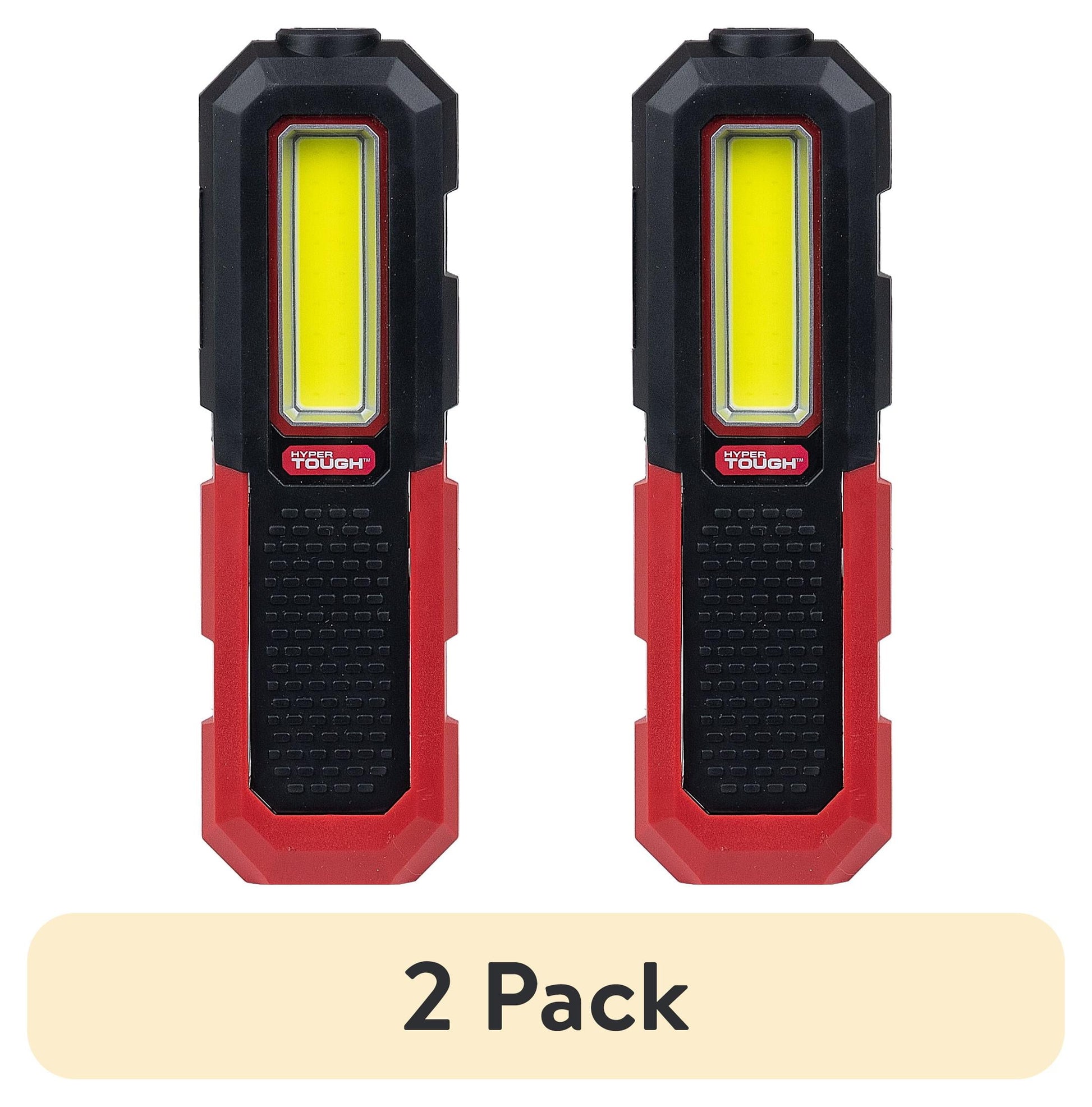 (2 pack) Hyper Tough 350 Lumen Rechargeable LED Work Light with 2-in-1 Spot and Area Features and Magnetic Base