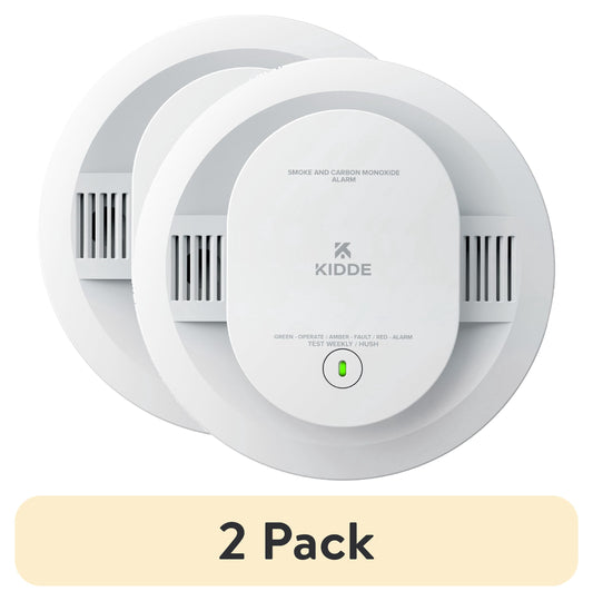 (2 pack) Kidde Battery-Operated Combination Smoke & Carbon Monoxide Detector, Voice Alerts