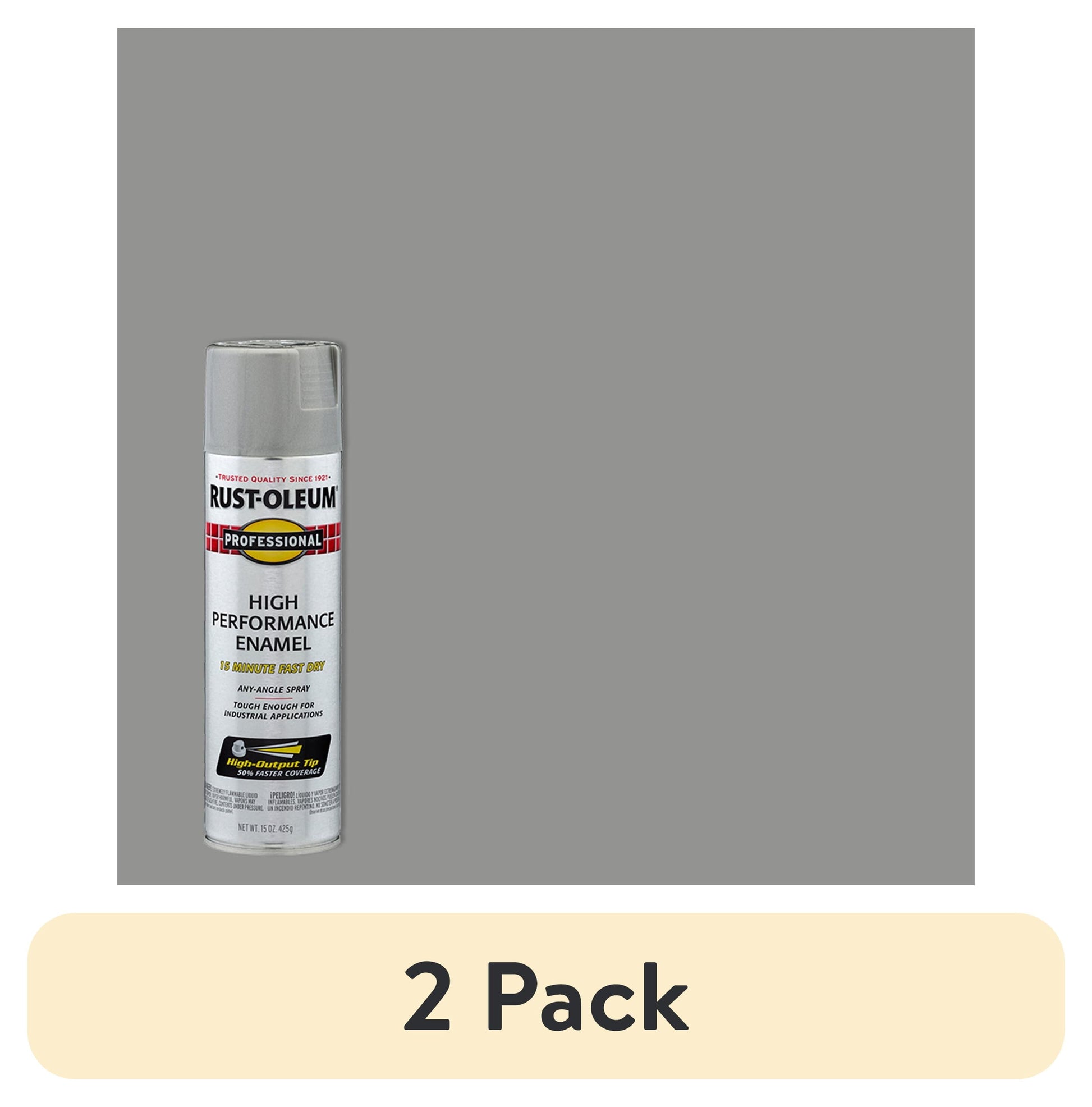 (12 pack) 6 Pack, Light Machine Gray, Rust-Oleum Professional High Performance Gloss Enamel Spray Paint-7581838, 15 oz