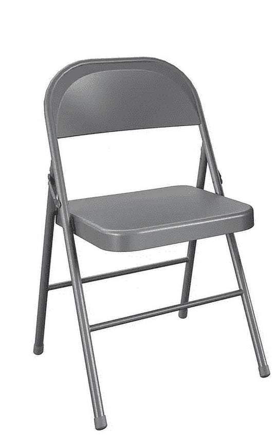 (2 pack) Mainstays All-Steel Metal Folding Chair, Gray