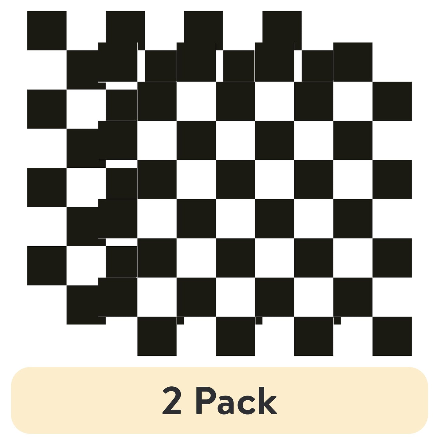 (2 pack) Mainstays Black and White Checkerboard Peel and Stick Wallpaper 30.75 Sq. ft, 1 Count