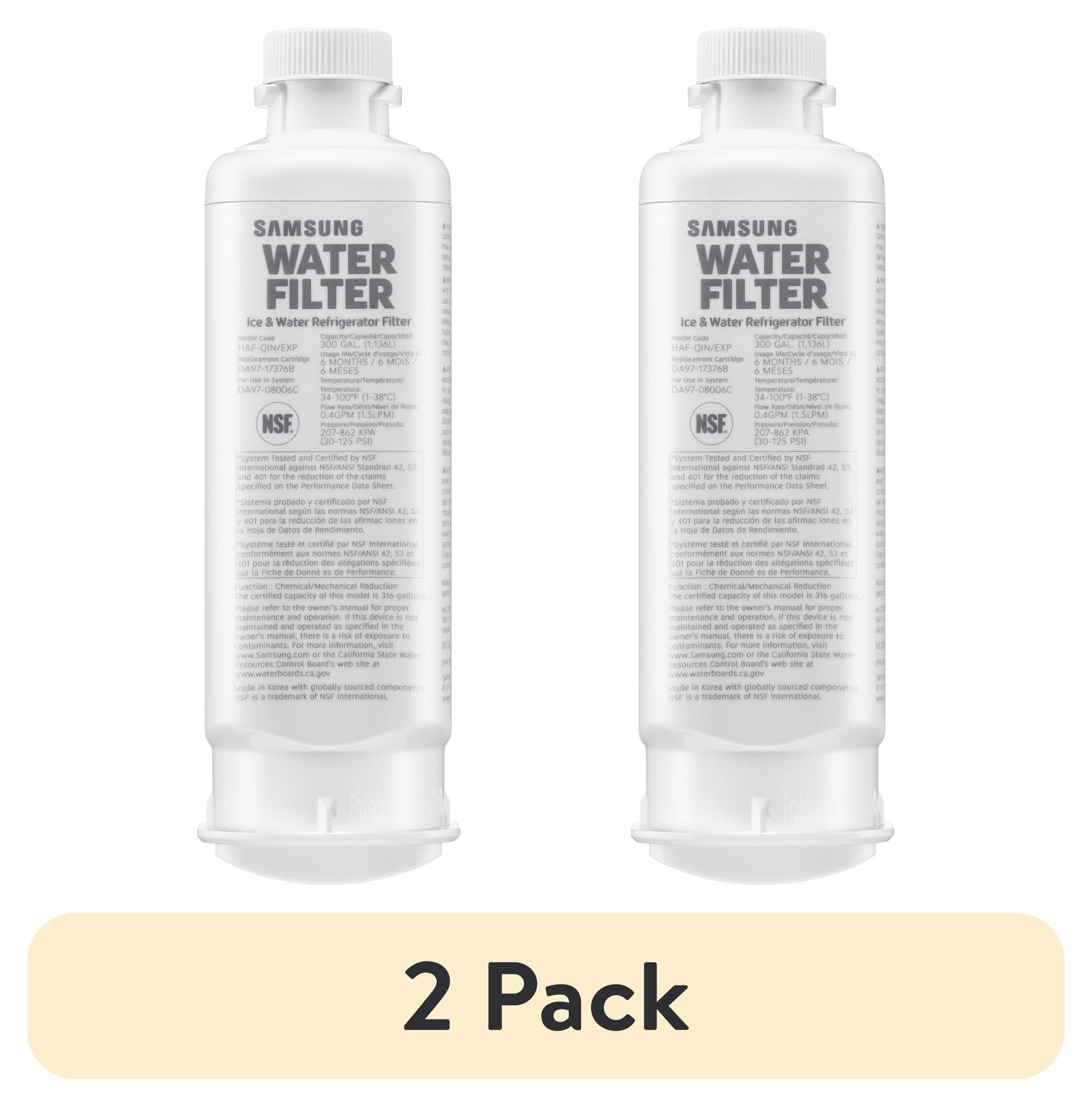 (2 pack) SAMSUNG Genuine HAF-QIN Refrigerator Water Filter (DA29-17376B) - 1 Pack