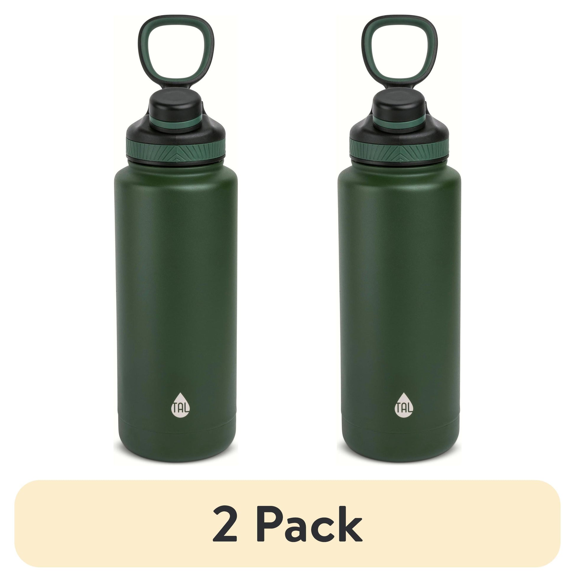 (2 pack) TAL 40 oz Insulated Stainless Steel Water Bottle