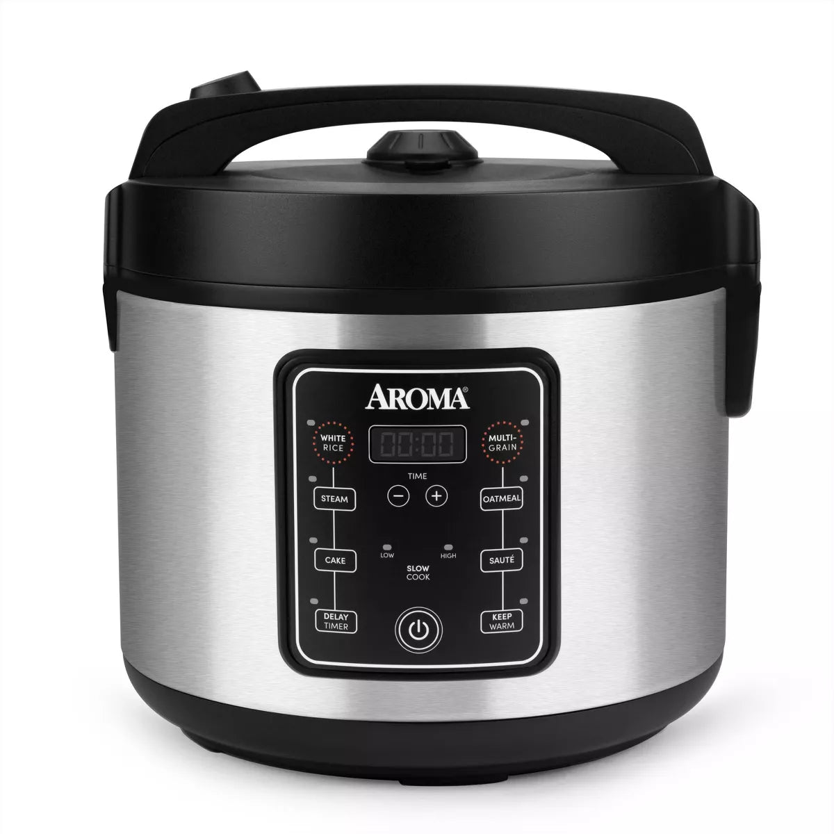 20 Cup Digital Multicooker & Rice Cooker - Stainless Steel: 5 Settings, Automatic Keep Warm, Nonstick, 700W