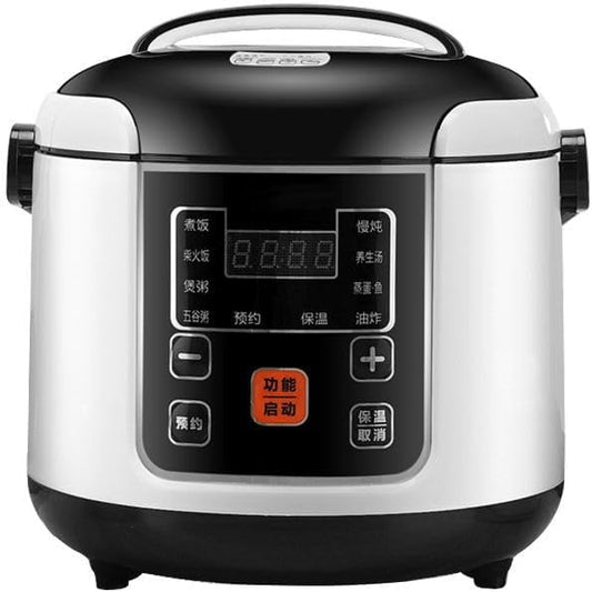 20-Cup Digital Rice & Grain Cooker, Multi-Cooker, 8X Bonded Granite Coating, Silver, New