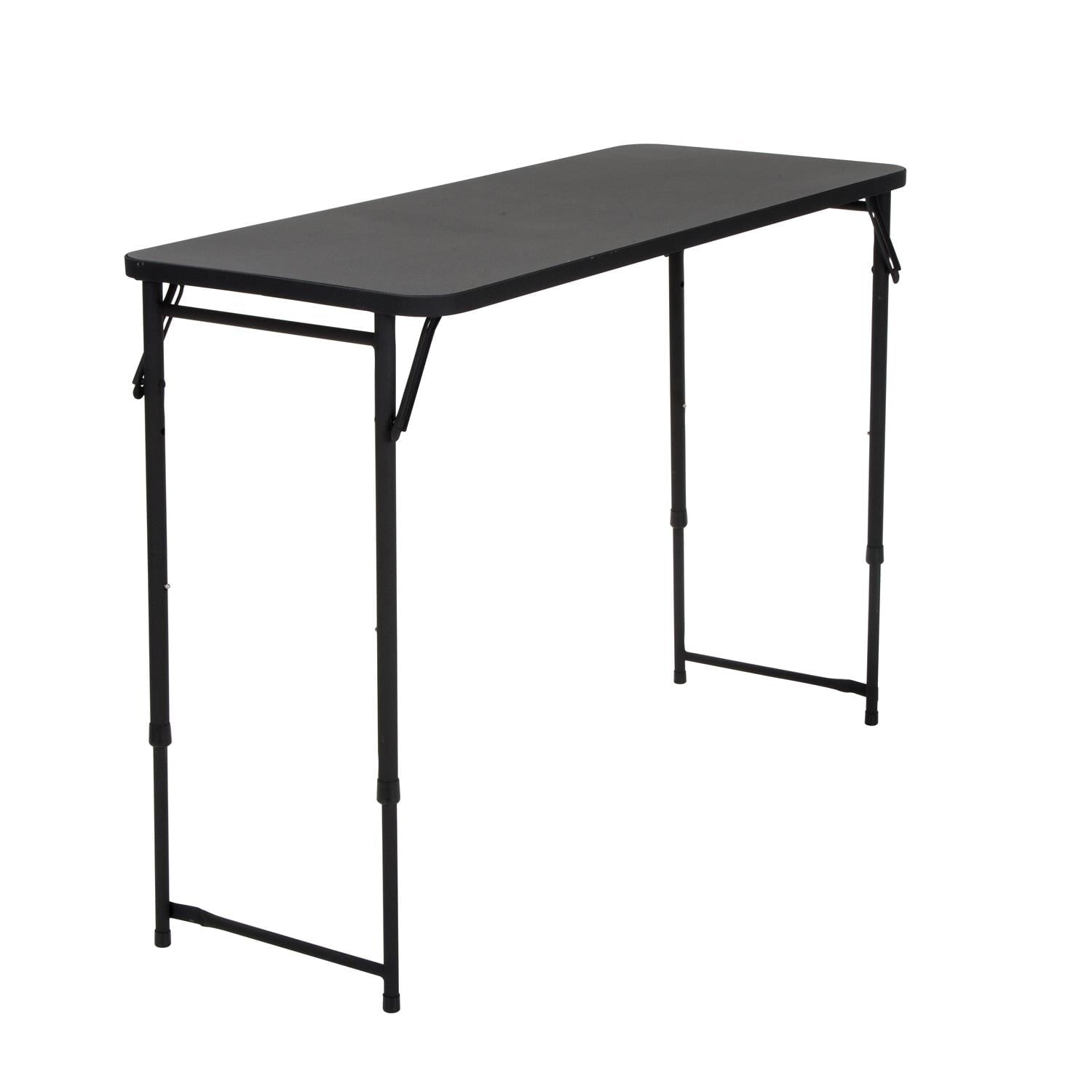 20" x 48" Adjustable Height PVC Top Table, Black