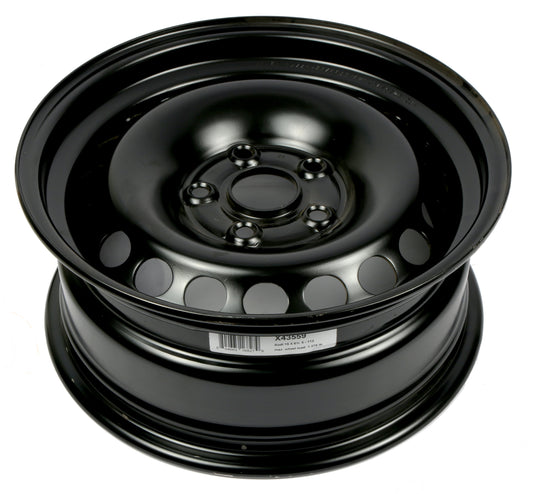 2002-2005 Audi A4 15 x 6-1/2 Single 5 Lug Black Steel Wheel Rim 8E060102703C