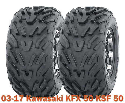 2003-2017 Kawasaki KFX 50 KSF 50 ATV tires 16x8-7 4PR, Set of 2