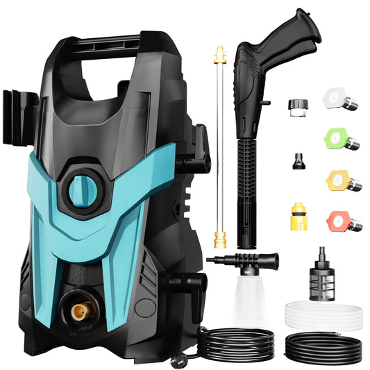 FOTING Upgraded Electric Pressure Washer 4200 PSI 2.8 GPM Power Washer with Extra Hose, 23ft Hose 35ft Power Cord, 4 Nozzle and Detergent Tank for Cars, Fences, Patio