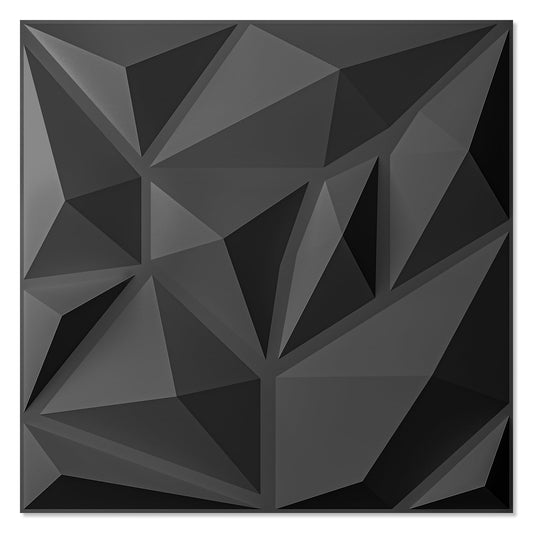 20Pcs 11.8''x11.8'' 3D Wall Panel Diamond for Interior Home Decor,White PVC Wall Coverings,Waterproof PVC Panel (19.3 Sq.ft/Case)