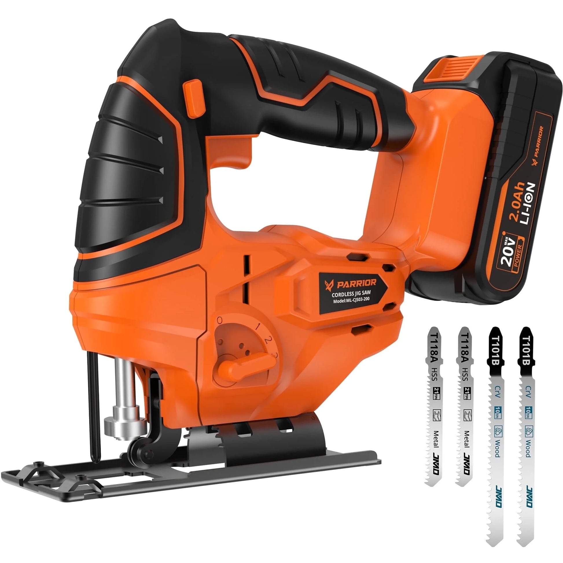 20V Cordless Miter Saw, 2700RPM, Cordless Reciprocating Saw with 2.0AH Battery and Charger for Wood, Metal, PVC Cutting