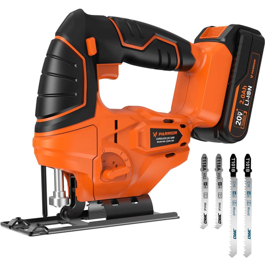 20V Cordless Miter Saw, 2700RPM, Cordless Reciprocating Saw with 2.0AH Battery and Charger for Wood, Metal, PVC Cutting