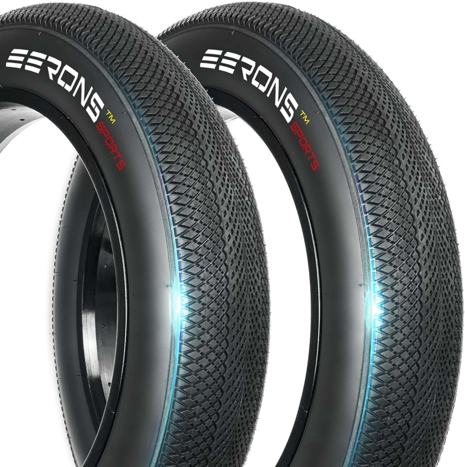 20x4 Fat Tire High-Performance (2 Tires-Pack) Designed to Improve Speed & Minimizes Drag on Hard-Pack or Paved Terrain, Honeycomb Tread for Virtually Zero Rolling Resistance, Ultimate Speed & Traction
