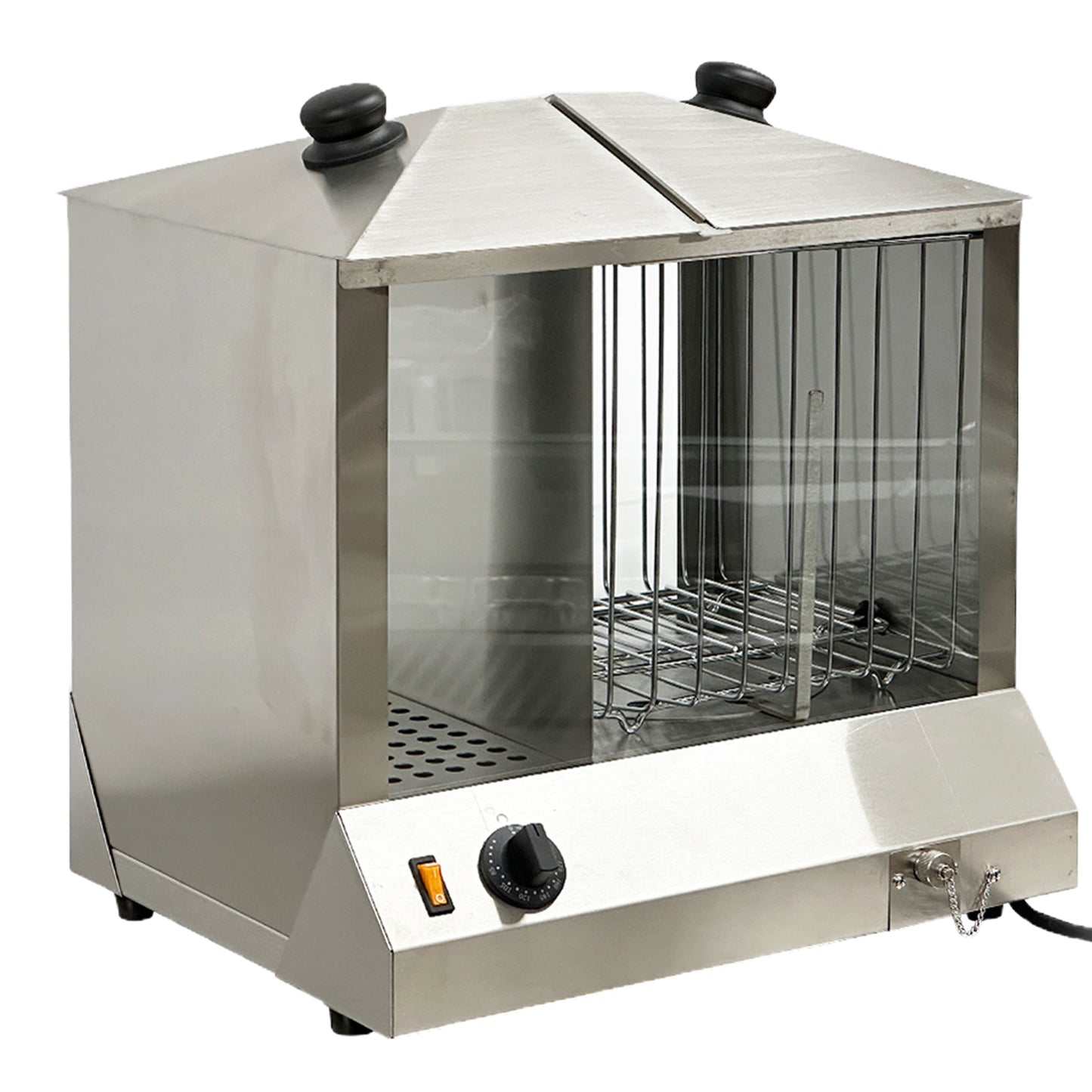 21 in. Commercial Hot Dog Steamer Warmer 8qt Water Reservoir
