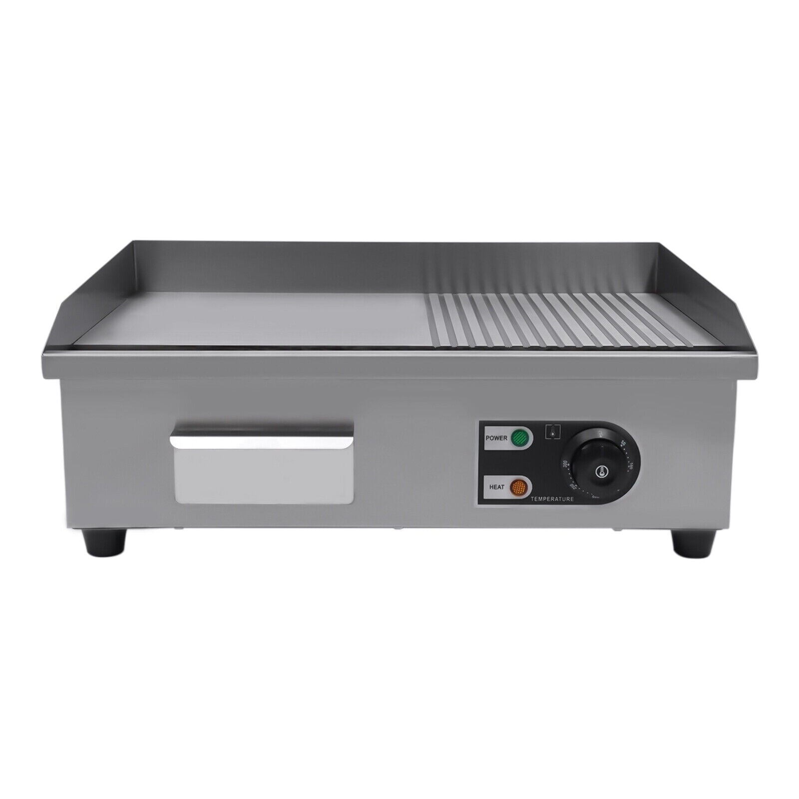 22" Commercial Electric Griddle Flat Top Grill Hot Plate BBQ Countertop 1600W