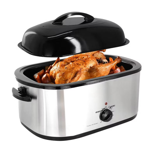 22 Quart Electric Roaster Oven with Self-Basting Lid