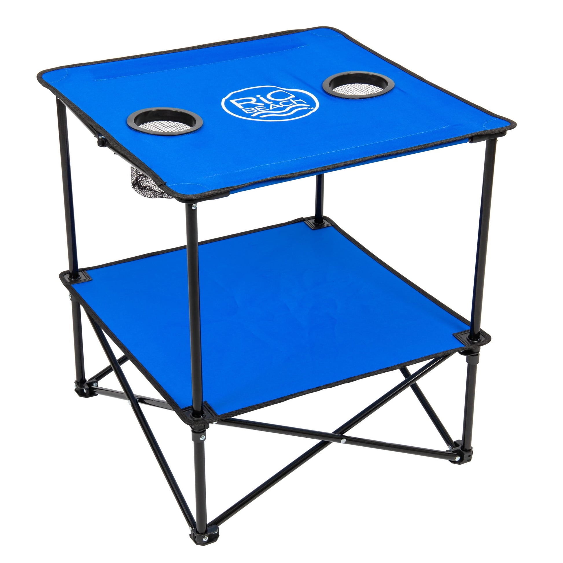 Rio Beach 2 x 2 x 2 ft Blue Square Compact Folding Beach Table