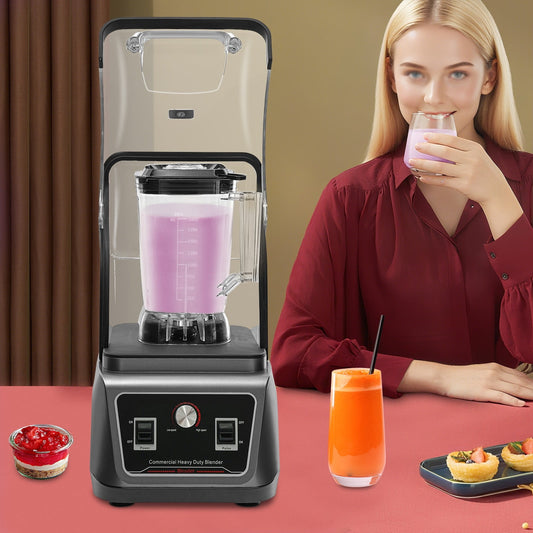 2200W 2L Multifunctional Blending Machine Stainless Steel Commercial Blender US Use in Homes, Restaurants, Milk Tea Shops, Cafes, Dessert Shops