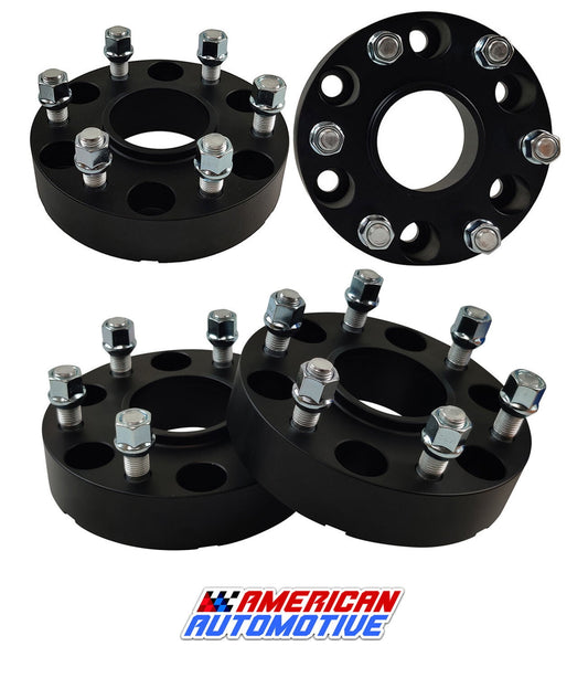 American Automotive 4pc 1.5" Hub Centric Wheel Spacers Compatible 1999+ Silverado 1500 Sierra 1500 2WD 4WD 6x5.5" (38mm 6 x 139.7) with M14x1.5 Studs 78.1mm Center Bore w/Lip
