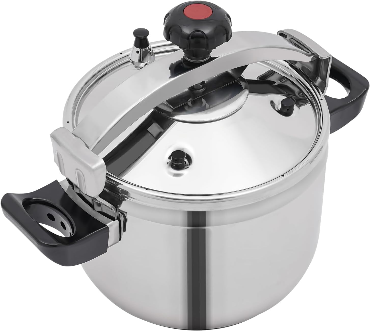 22L/23.25 Qt Stainless Steel Pressure Cooker, Stainless Steel Pressure Stewing Pot w/Two Safety Clips, Pressure Canner Olla de Presion,One-Hand Locking Induction Compatible Cookware for Home