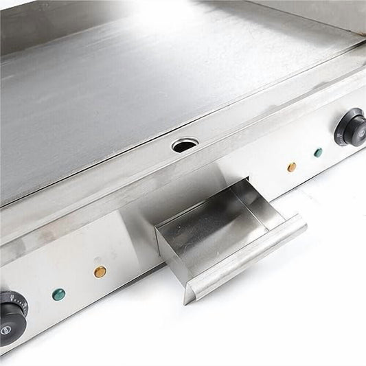 29" Commercial Electric Griddle, 3000W Electric Countertop Griddle for Restaurant Home Kichen Eggs Pancakes Hamburgers Double Control Electric Griddle Cooktop Heating 572°F (300℃)