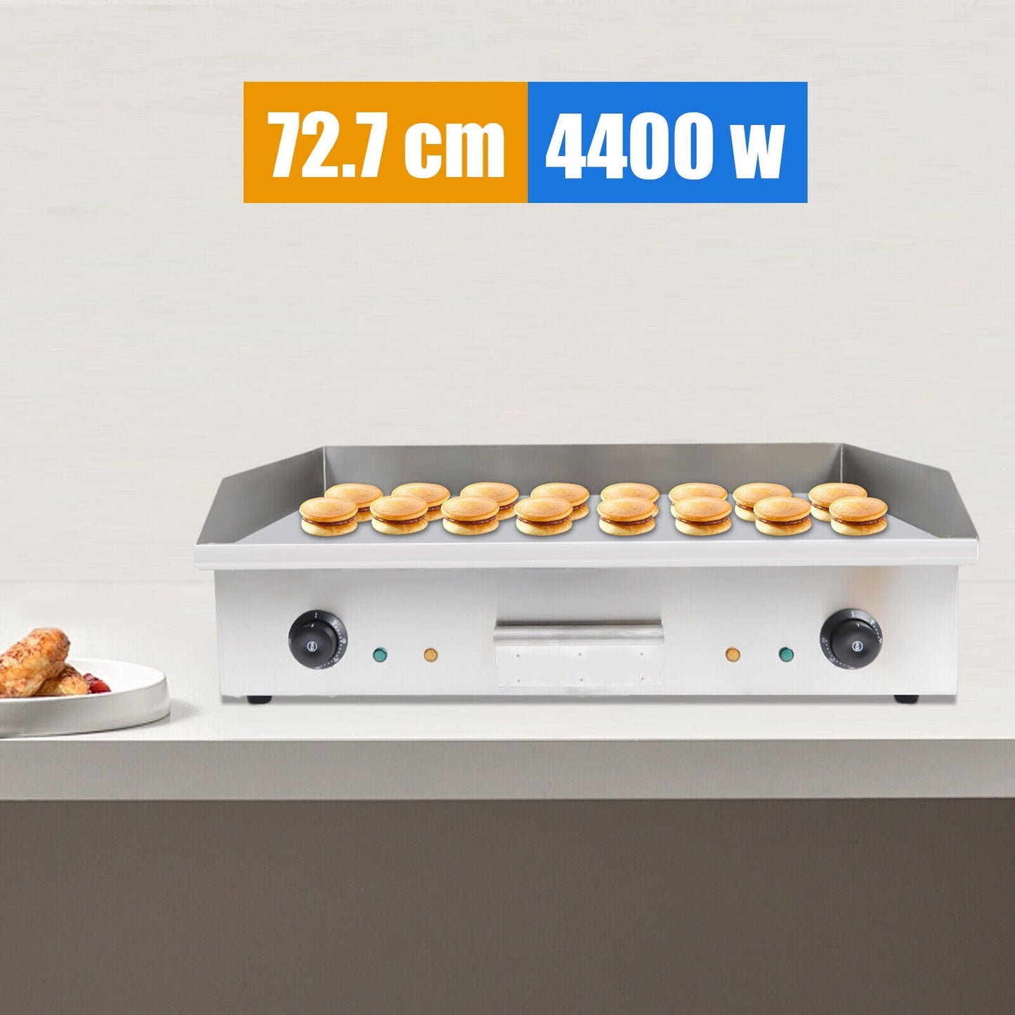 29In Commercial Electric Countertop Griddle Flat Top Grill BBQ Hot Plate Device