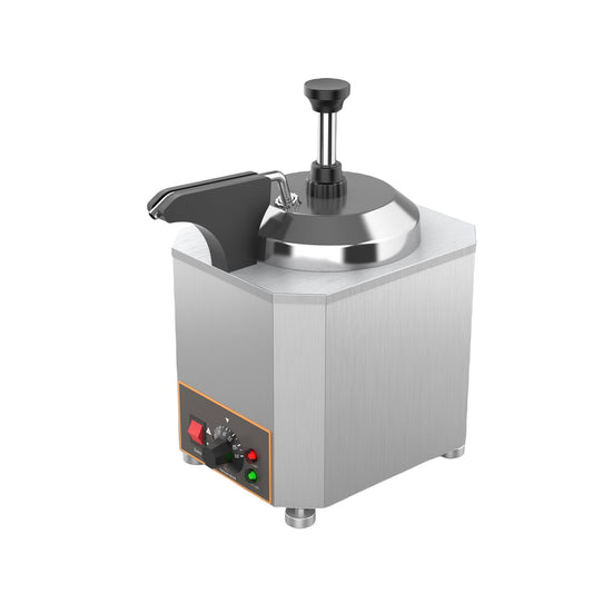 2L Sauce Warmer Dispenser Pump Type Chocolate Jam Warmer Single Pot