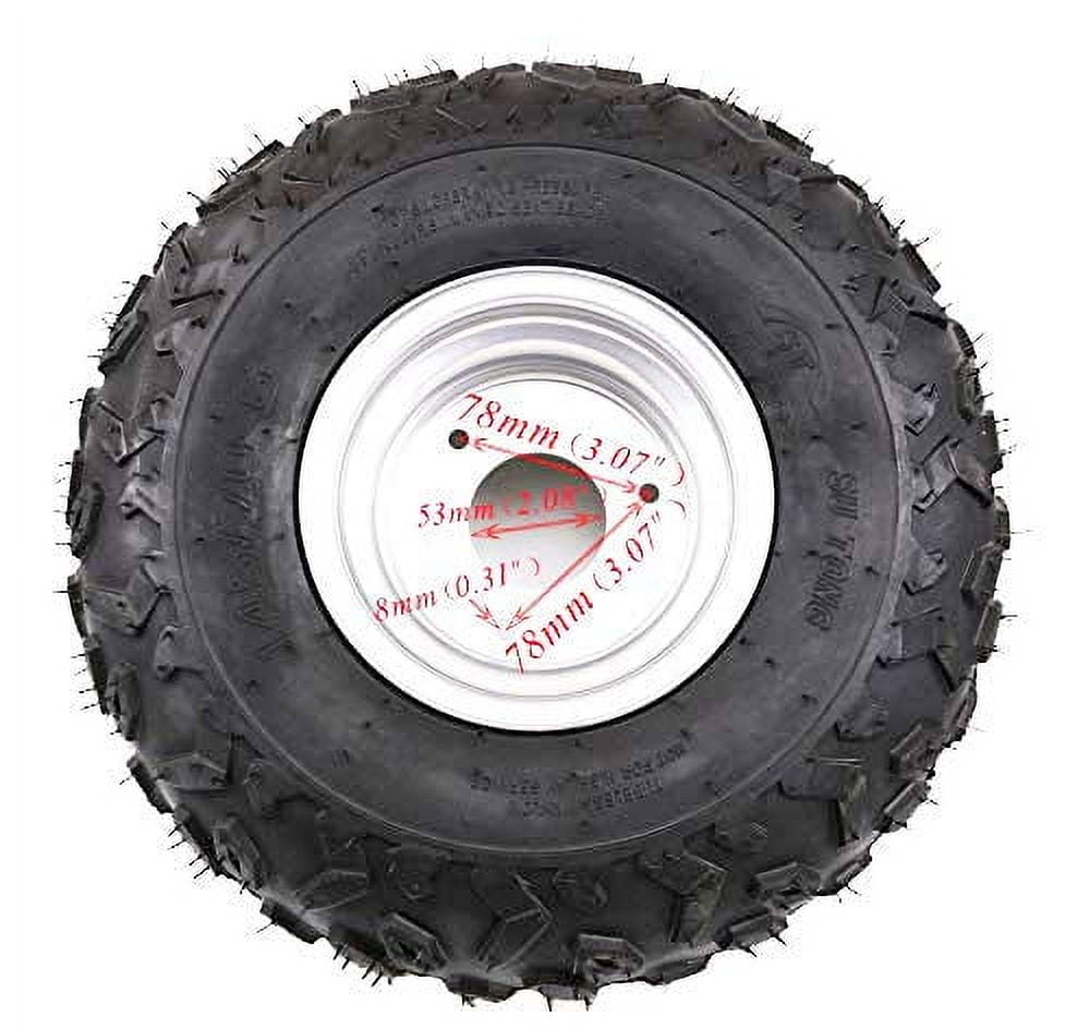 2PCS 145/70-6 Tires With 6 inch Wheels Rims for ATV Go Kart