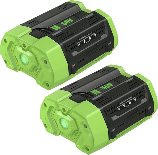 2Packs 56V 5.0Ah Replacement for EGO Battery BA2800T Compatible with EGO 56V Power Tools Lawn Mower Leaf Blower Chainsaw