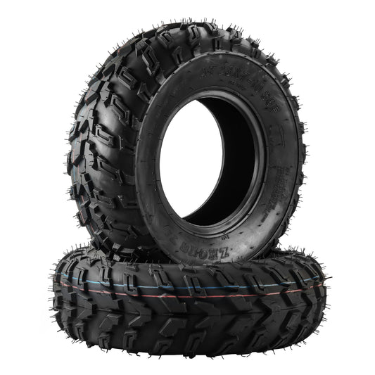 2pcs 23×7-10 ATV Tires 6 PR 23×7×10 Heavy Duty ATV UTV All Terrain Fit For Rough Terrain, Pattern Z-183, Tubeless Rubber Front 6-Ply