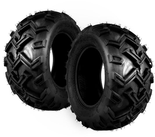 2pcs 25×10-12 ATV Tires 6 PR 25×10×12 Heavy Duty ATV UTV All Terrain Fit For Rough Terrain, Pattern Z-130, Tubeless Rubber Front