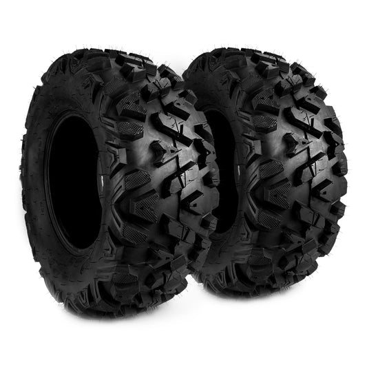 2pcs 26×9×12 ATV/UTV Tires, 26x9-12 Tire for Go Kart, Racing, Four Wheeler, Quad, 6 PR Tubeless Tire,Fit For Street Mud Sand Trail Off Road Tires, Front, Set of 2