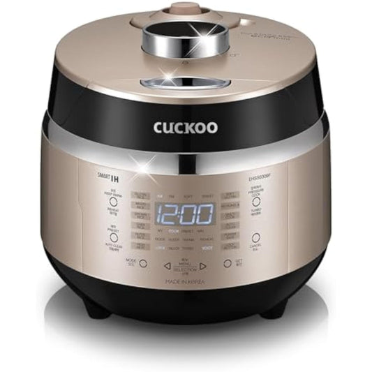 3-Cup (Uncooked) / 6-Cup (Cooked) Induction Heating Pressure Rice Cooker with Nonstick Inner Pot, 16 Menu Modes, Fuzzy Logic Tech, 3 Voice Guide, Auto Clean