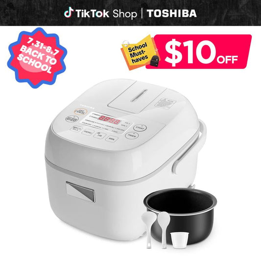3 Cups Uncooked Small White Mini Rice Cooker with Non-stick Inner Pot for Back to School, Gift - Fuzzy Logic, One-Touch Cooking, 24h Delay Timer, Auto Keep Warm, Steamer & Warmer