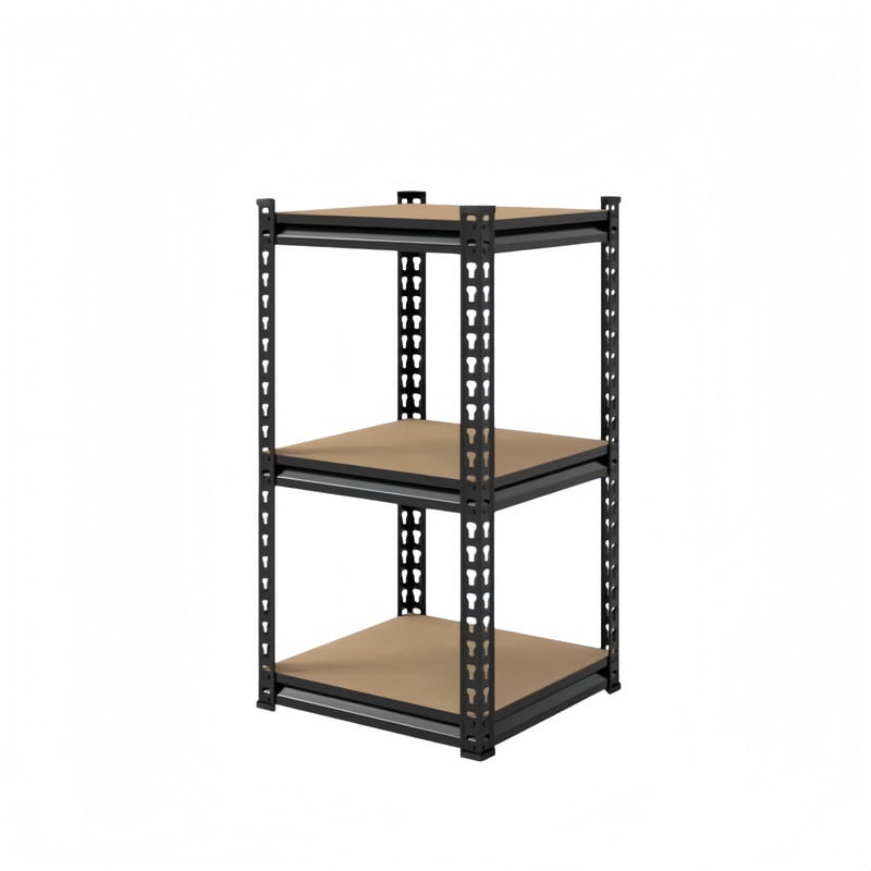 3-Tier Metal Storage Shelving Unit, Adjustable Heavy Duty Utility Rack for Garage, Garage Storage Shelves Storage Rack