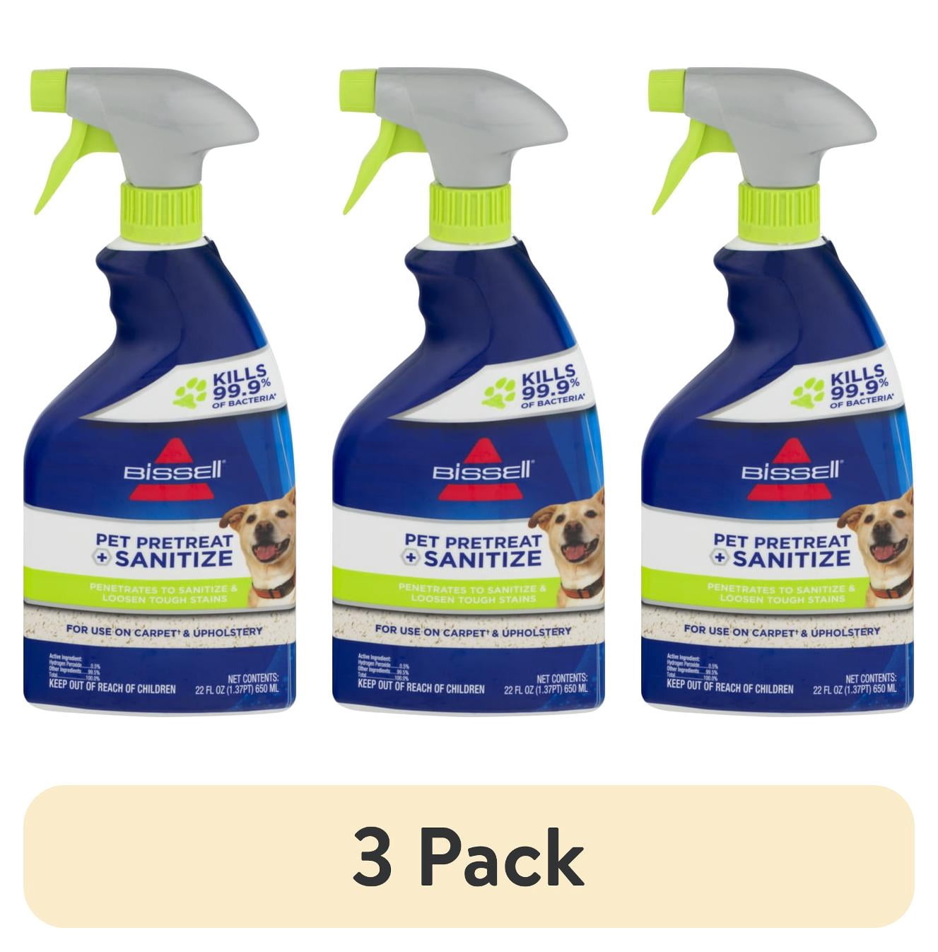 (3 pack) BISSELL Pet Stain Odor Remover, 22 Fluid Ounce 1129