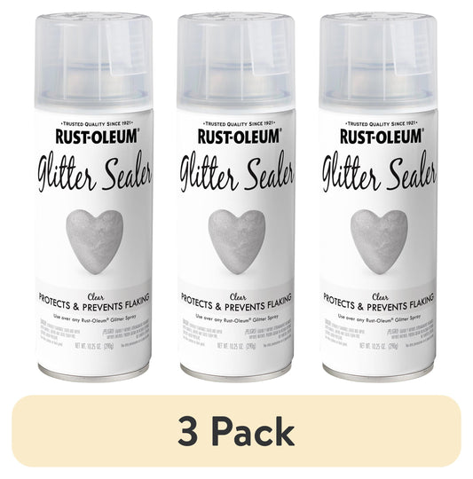 (3 pack) Sellador Transparente, Rust-Oleum Pintura en Aerosol con Brillo-267736, 10.25 oz