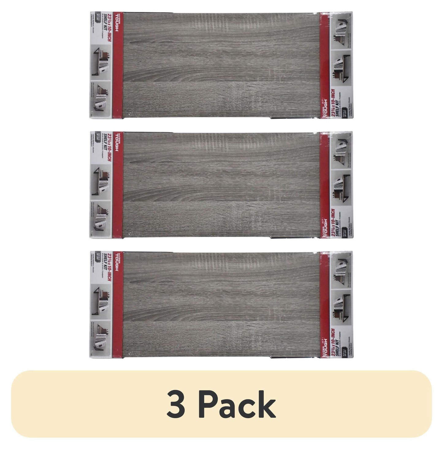 Hyper Tough 10 in. x 23 5/8 in. Rustic Gray Laminated Wood Shelf