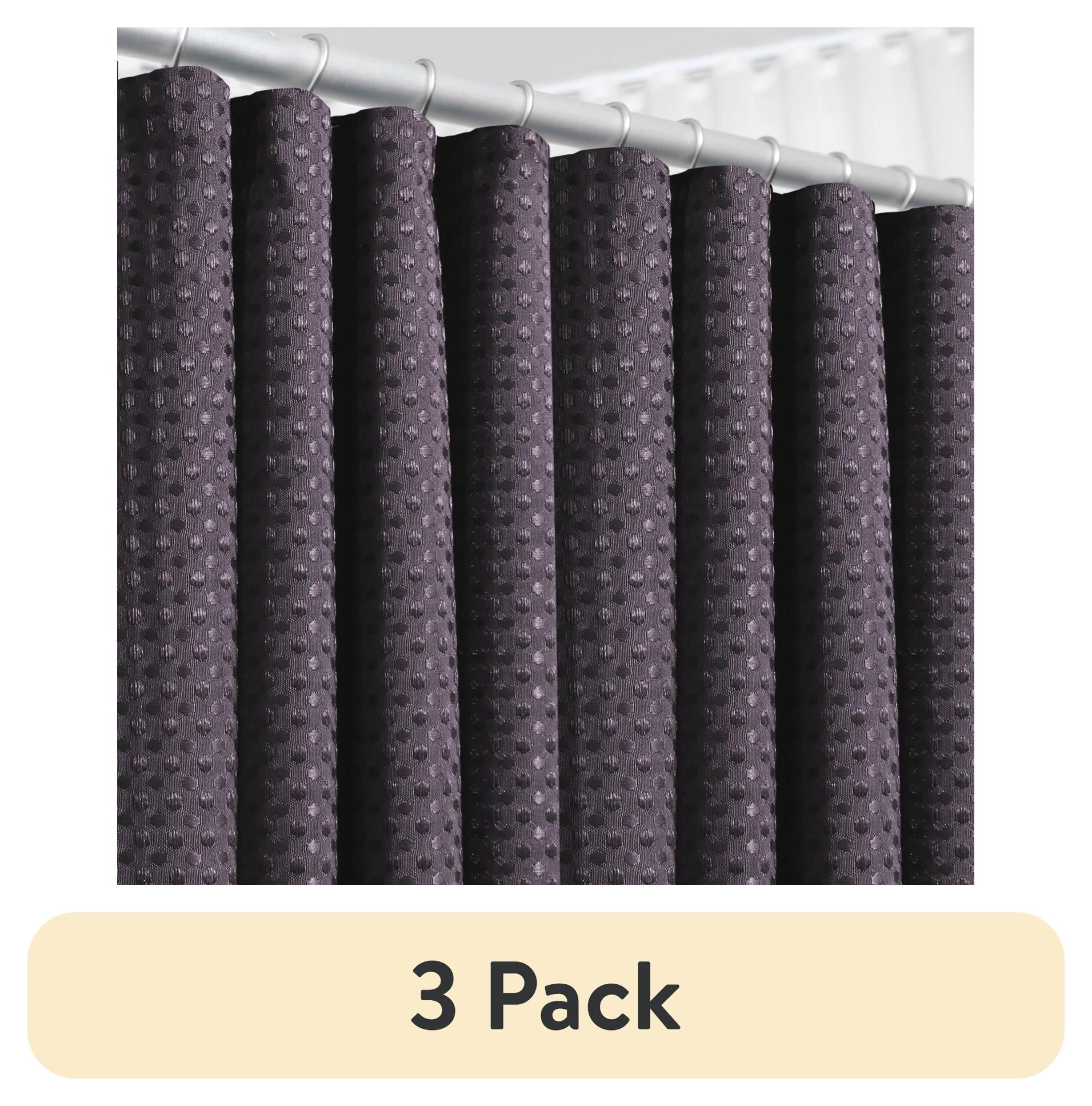 (3 pack) LammaLoe Purple Shower Curtain, Waffle Weave Heavy Duty Fabric Shower Curtain, 72â€ x 72" Hotel Luxury 256 GSM Bathroom Curtains