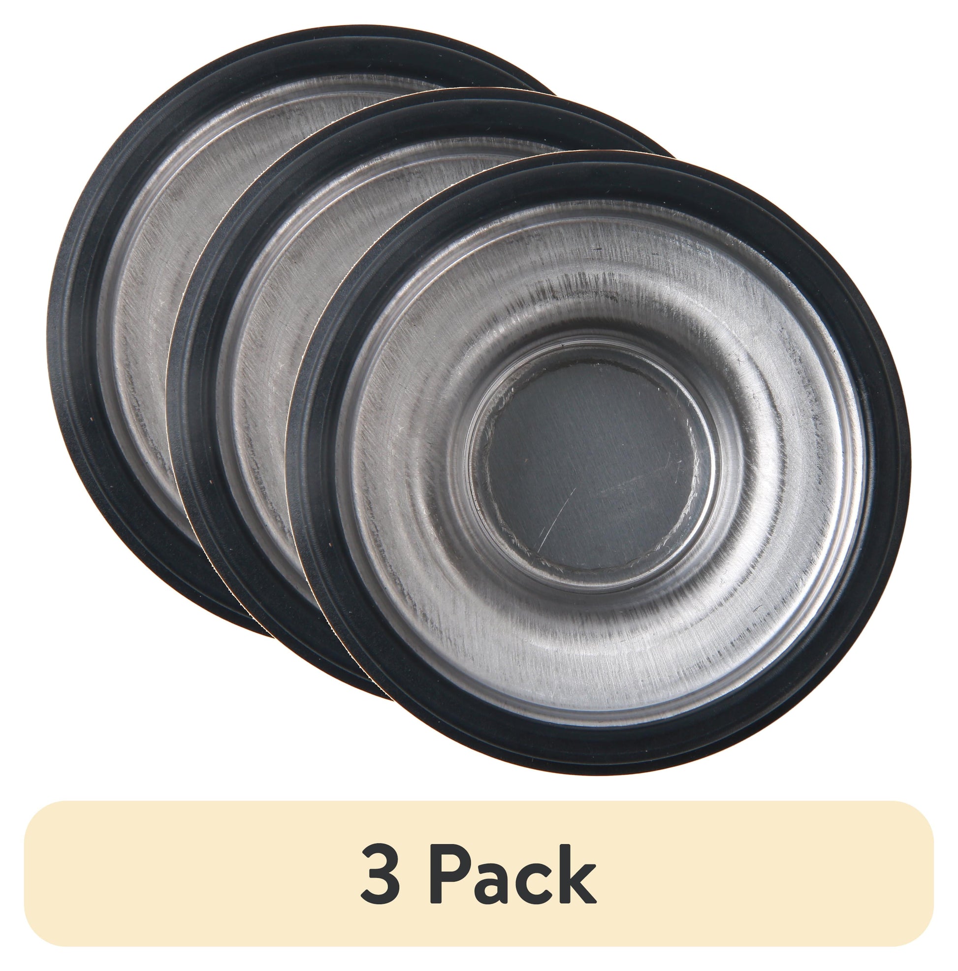 (3 pack) Mainstays Stainless Steel Garbage Disposal and Sink Stopper Silver