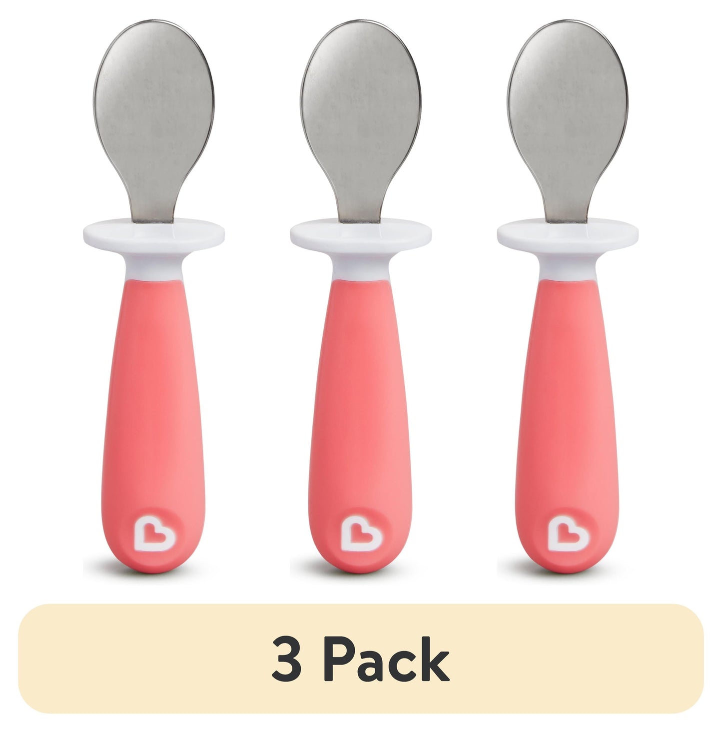 (Paquete de 3) Tenedor y Cuchara para NiÃ±os PequeÃ±os MunchkinÂ® Raise, Rosa/pÃºrpura, 12+ Meses, Paquete de 4
