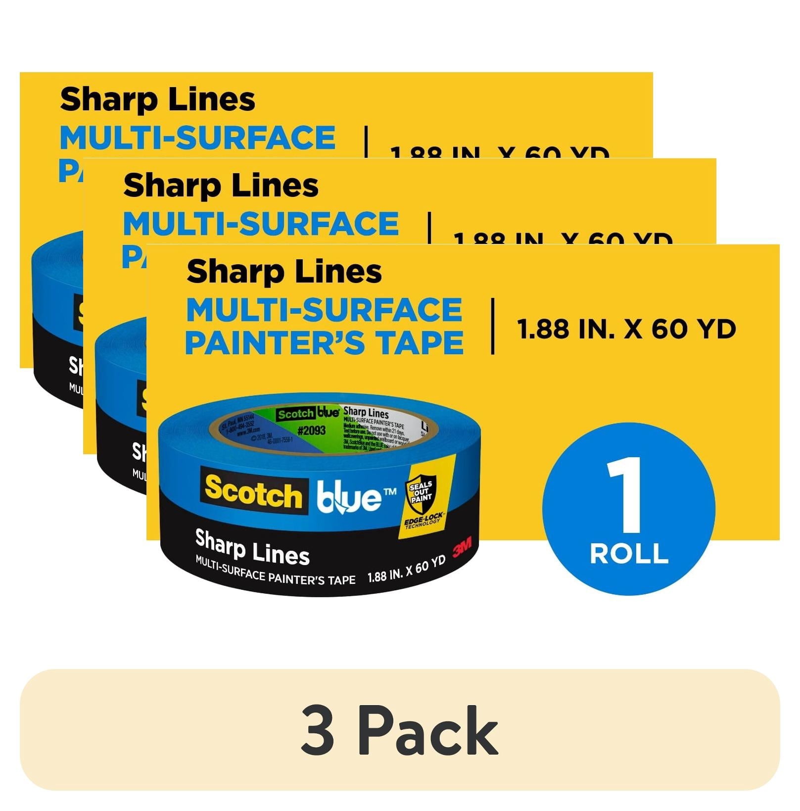 ScotchBlue Sharp Lines Painter's Tape, Blue, 1.88 in x 60 yd, 1 Roll