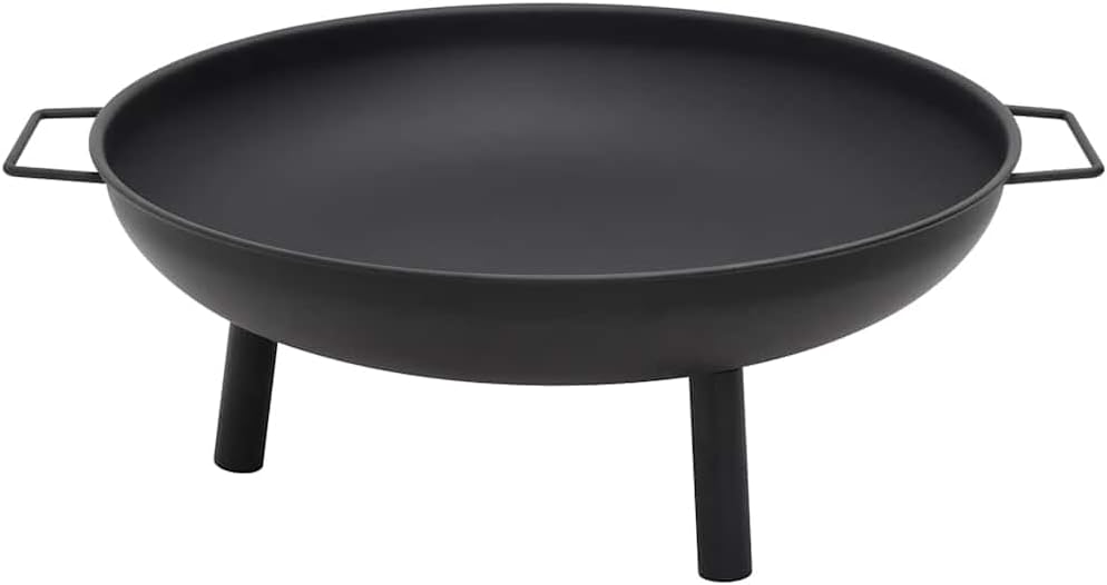 SKM Fire Pit 26.6"x22.8"x8.9" Steel,Black (Weight 12.04KG)