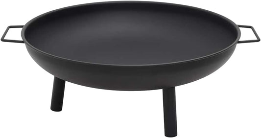 SKM Fire Pit 26.6"x22.8"x8.9" Steel,Black (Weight 12.04KG)